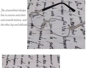 Olvasó szemüveg kristály lencsékkel, teljes keret rézötvözetből, ütésálló lencsék