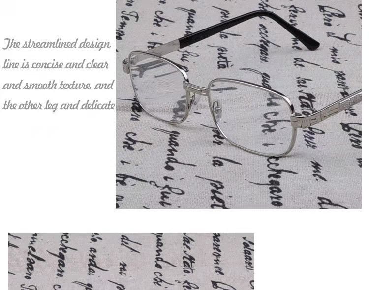 Olvasó szemüveg kristály lencsékkel, teljes keret rézötvözetből, ütésálló lencsék