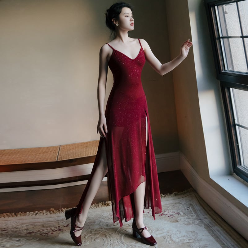 Aszimmetrikus, elasztikus vállpántos hosszú szoknya hastánchoz – Broadway Jazz stílus, poliészter, férfiak számára, 2022 nyár