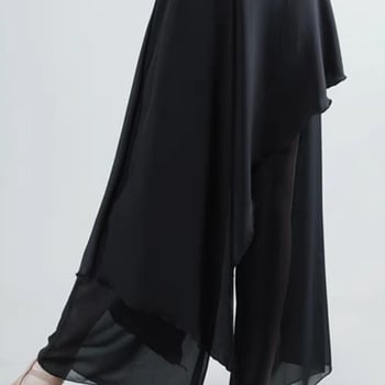 Σετ χορού για ενήλικες, χωρίς μανίκια, μοντέρνο χορευτικό ρούχο, πολυεστερική ύφανση, πάνω και φούστα.