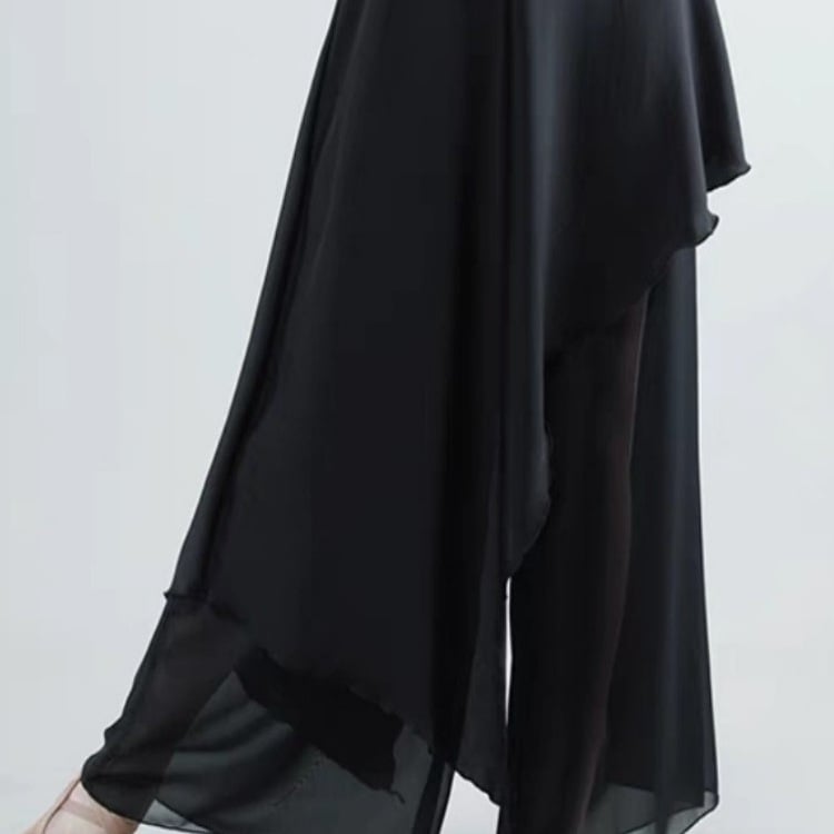 Σετ χορού για ενήλικες, χωρίς μανίκια, μοντέρνο χορευτικό ρούχο, πολυεστερική ύφανση, πάνω και φούστα.