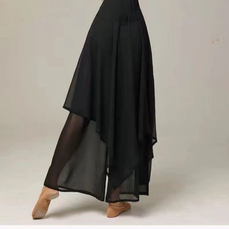 Σετ χορού για ενήλικες, χωρίς μανίκια, μοντέρνο χορευτικό ρούχο, πολυεστερική ύφανση, πάνω και φούστα.