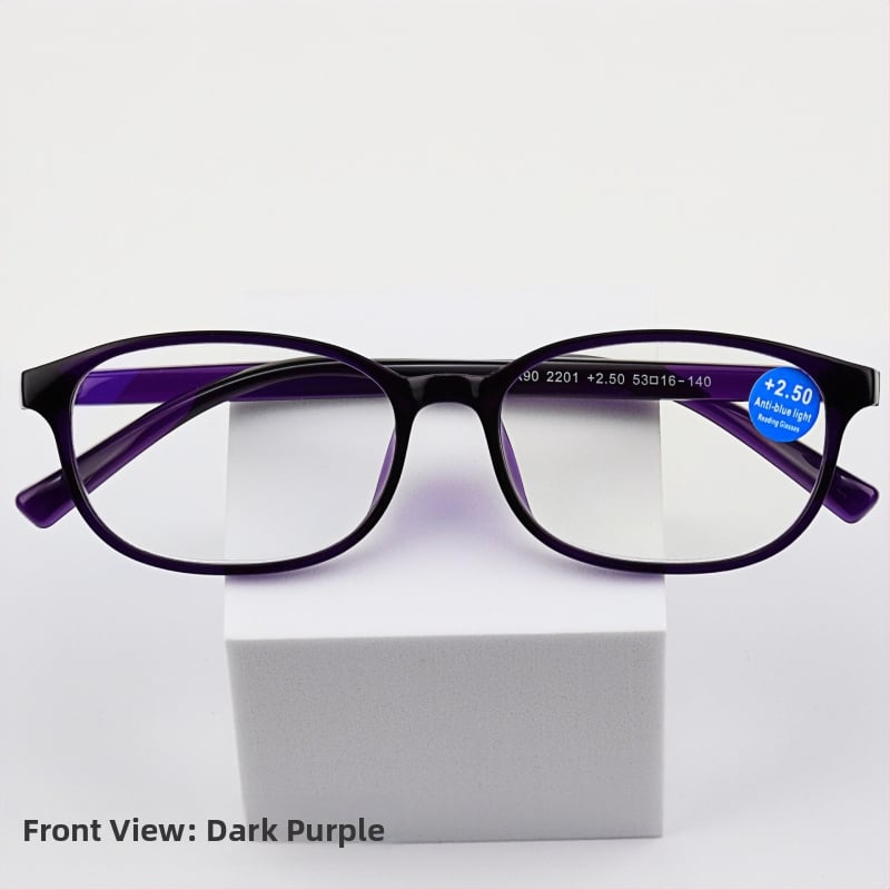 Ovális keretes TR90 olvasó szemüveg PC lencsékkel, anti-sugárzás, UV védelem és kékfény szűrés
