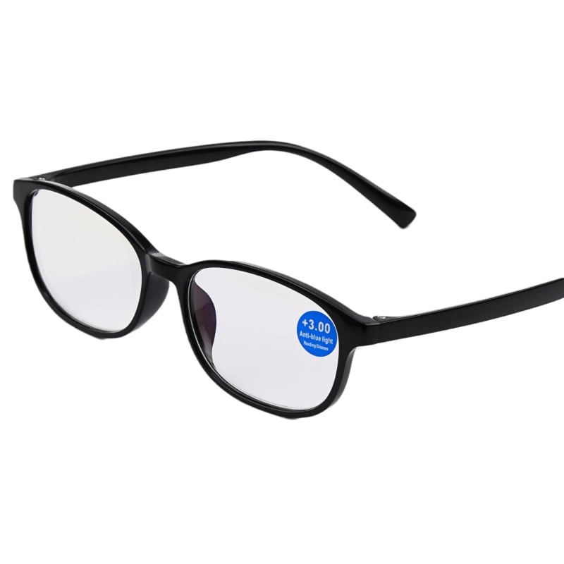 Ovális keretes TR90 olvasó szemüveg PC lencsékkel, anti-sugárzás, UV védelem és kékfény szűrés