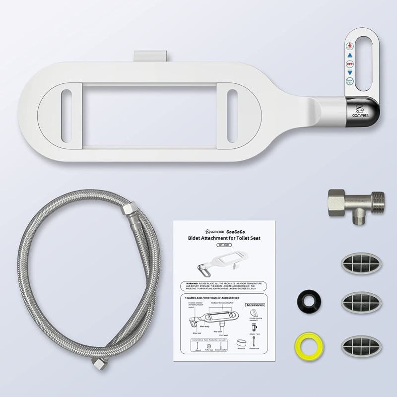 Okos WC-ülőke bidével – ABS anyag, kapcsolóval működtethető, minimalist dizájn