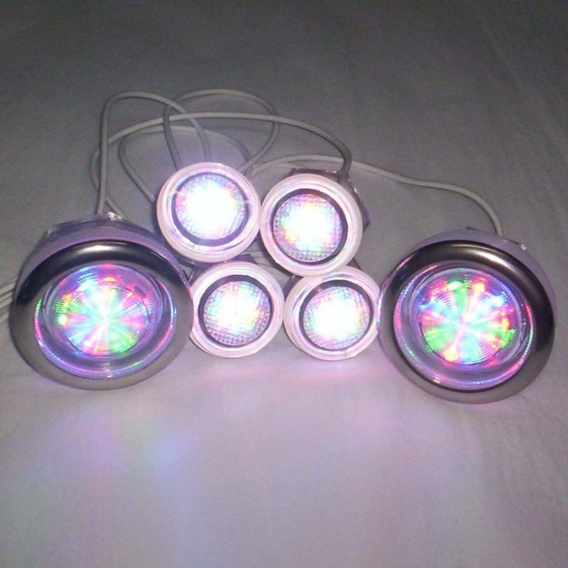 Fürdőkádban használható LED világítás színváltóval, PC anyag, 12V üzemmód, fényűző stílus