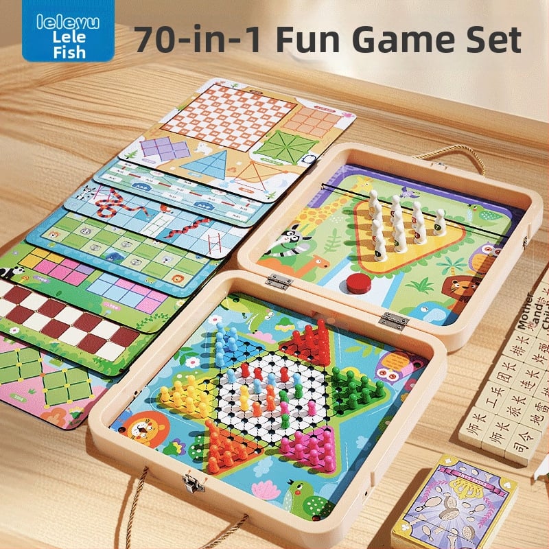 Minden egyben oktatási asztali játék: Go/Gomoku, puzzle, 0–14 éveseknek, márka Lele fish