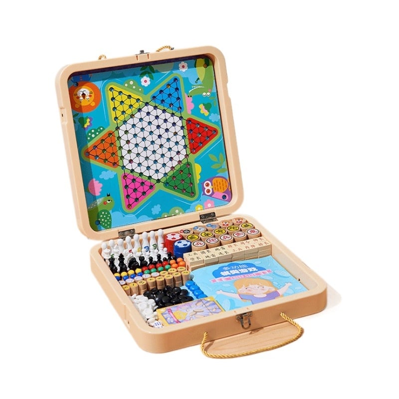 Minden egyben oktatási asztali játék: Go/Gomoku, puzzle, 0–14 éveseknek, márka Lele fish