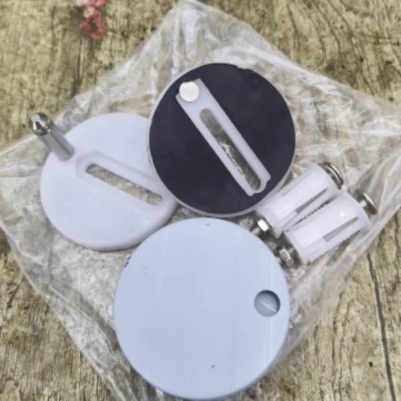 Wc-ülés rögzítő készlet, fém+PP, könnyű luxus stílus, Summer Solstice márka, univerzális kompatibilitás