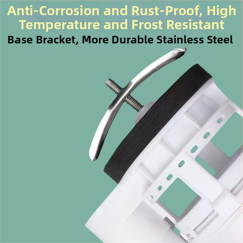 ABS WC-szelepszett – három darabos készlet: bevezető szelep, kifolyó szelep és öblítő gomb, kézi szerelés, modern stílus