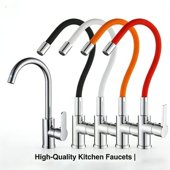 Konyhai mosogatócsaptele, műanyag testtel, kerámiadiszk-szeleppel, egykezes vezérlés, felhúzható nyitás