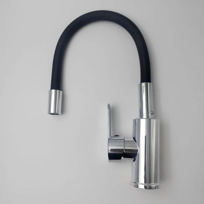 Konyhai mosogatócsaptele, műanyag testtel, kerámiadiszk-szeleppel, egykezes vezérlés, felhúzható nyitás