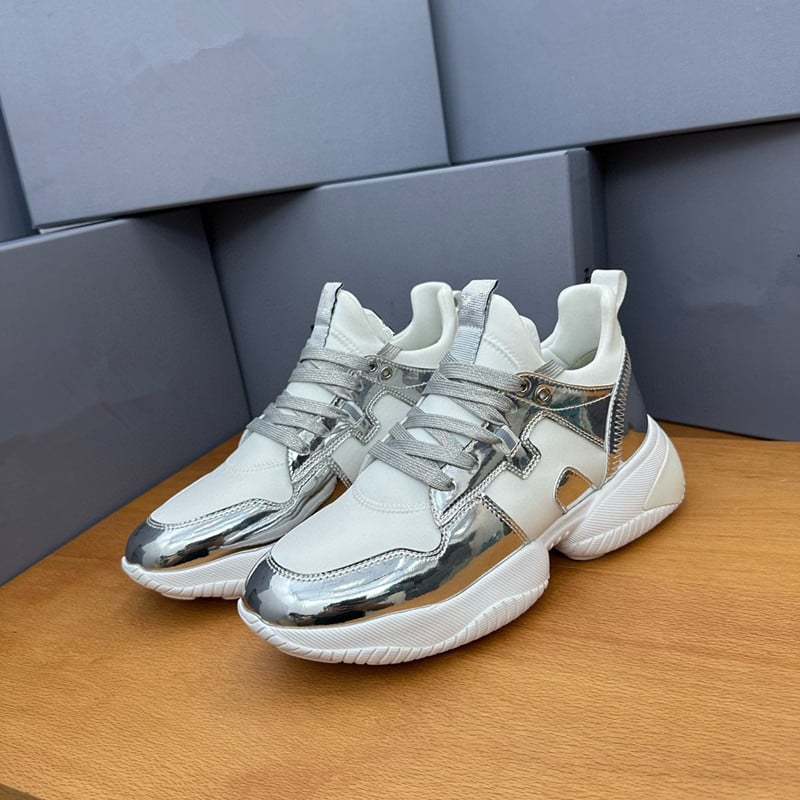 Γυναικεία casual παπούτσια με παχιά πλατφόρμα για αύξηση ύψους, δερμάτινο επάνω, κορδόνια, μεσαίο ύψος, μοτίβο χρωματικού μπλοκ