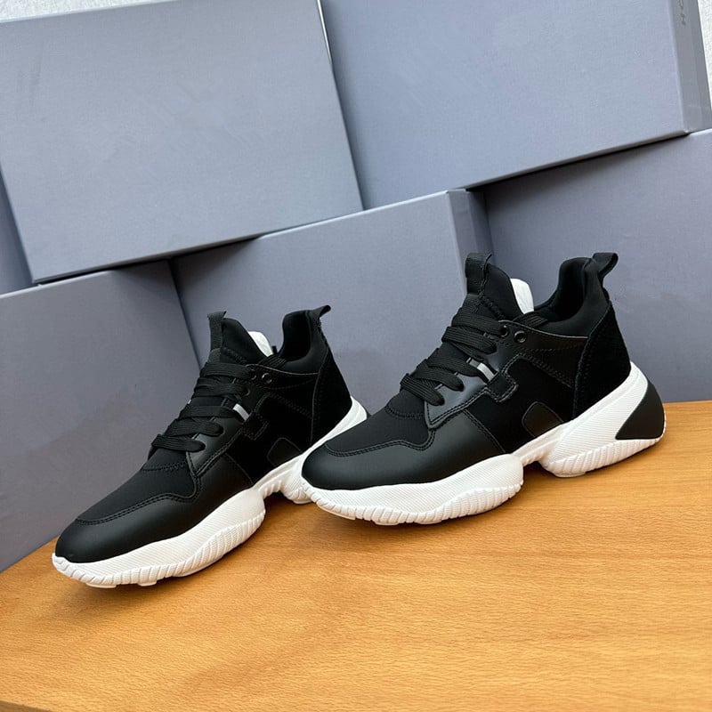 Γυναικεία casual παπούτσια με παχιά πλατφόρμα για αύξηση ύψους, δερμάτινο επάνω, κορδόνια, μεσαίο ύψος, μοτίβο χρωματικού μπλοκ