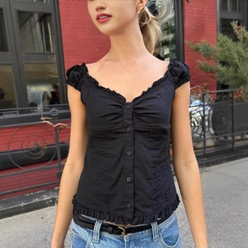 Cardigan-stílusú felső, karcsú szabás, rövid ujjú, V-nyakú, egyszínű poliészter 95% felett