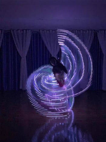 LED világító szárnyak hastánchoz — átlátszó horizontális rekvizit; Anyag: poliészter; Márka: Excellent Nuclear; Lista: nyár 2022; Kor: 18–24