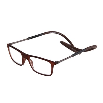 Nyakba akasztható olvasószemüveg összecsukható mágneses karokkal – fém keret, gyanta lencsék, teleszkópos templomok (Model 8203)