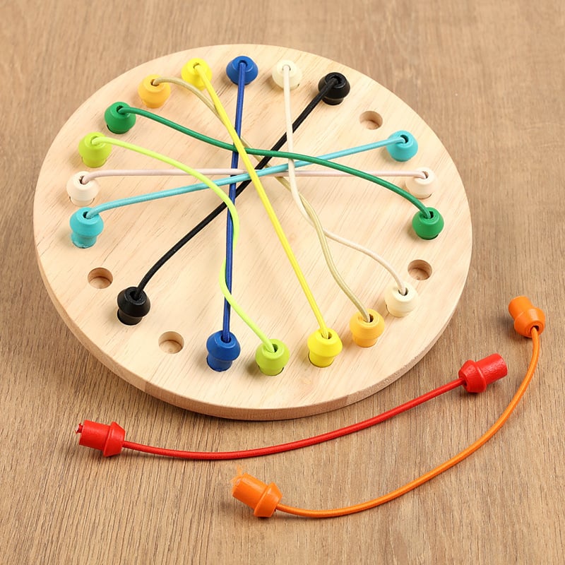 Oktatási fa játék kötéllel – logikai játék gyerekeknek, fejleszti a logikus gondolkodást, a kéz-szems koordinációt és a szülő-gyermek interakciót (4–6 éveseknek)