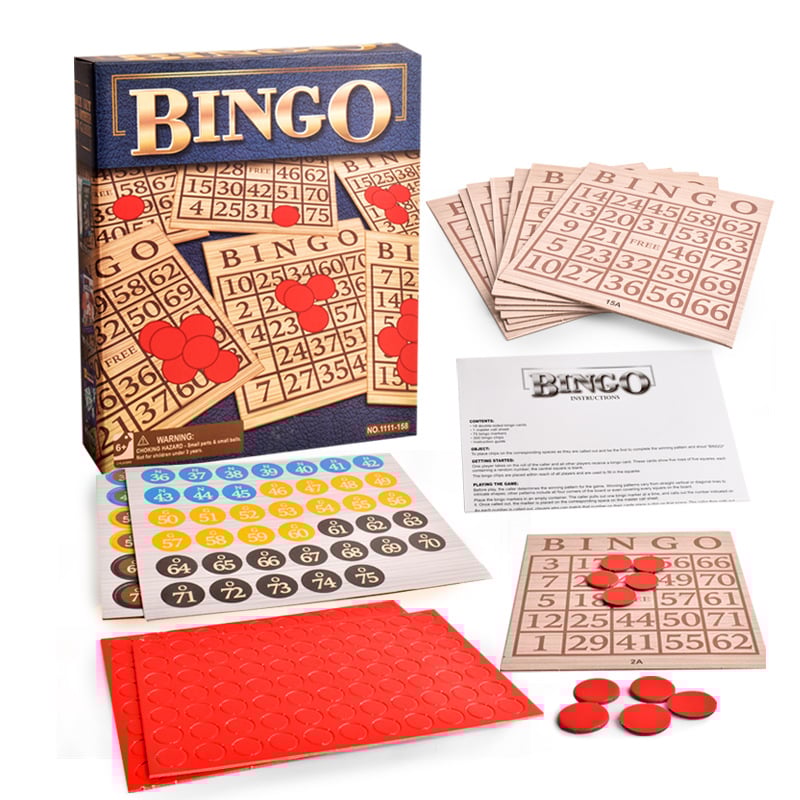 Oktató gyerekeknek szánt asztali játék: sakk, dáma és bingó, interaktív családi játék; anyag: műanyag/papír; korosztály: 7–14 év; csomagolás: színes doboz