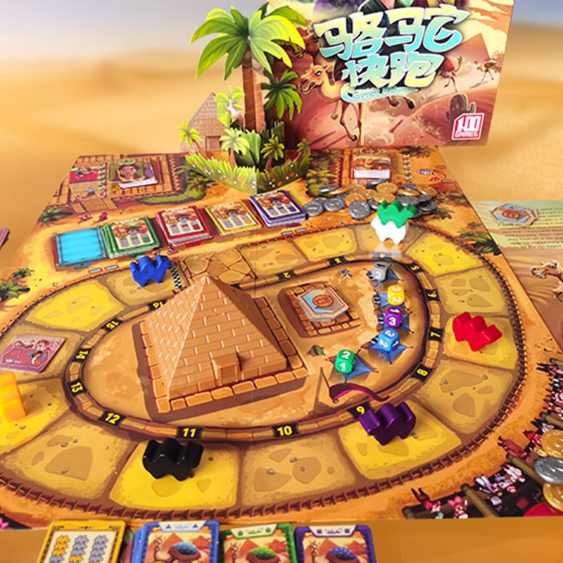 Joc de societate Curse de cămile - Hengxi, Cărți de hârtie, Joc de familie, 14+ ani