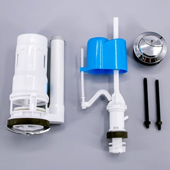 Kit supapă rezervor toaletă cu buton dublu, universal, din plastic, turnare prin injecție, supapă de alimentare cu presiune redusă, design modern minimalist
