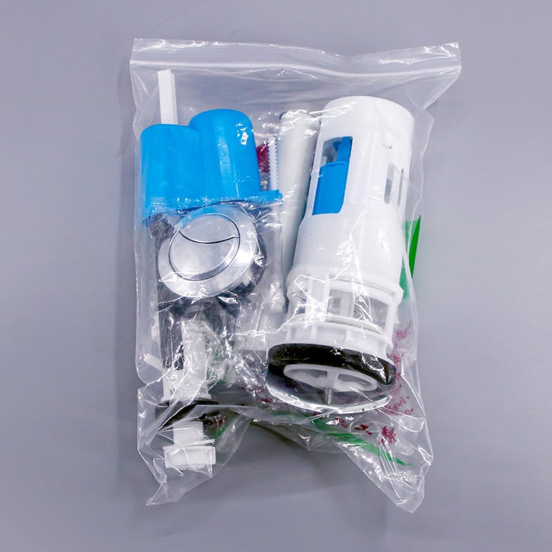 Kit supapă rezervor toaletă cu buton dublu, universal, din plastic, turnare prin injecție, supapă de alimentare cu presiune redusă, design modern minimalist