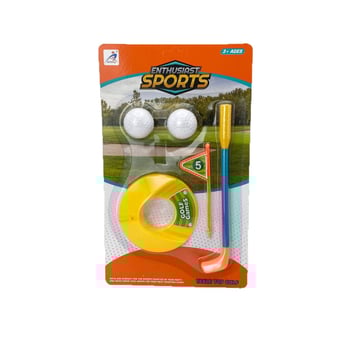 Set de jocuri de masă cu mingi: construcție din plastic; include mini fotbal, curling, tenis de masă și golf; ambalaj blister; potrivit pentru vârsta 15–35