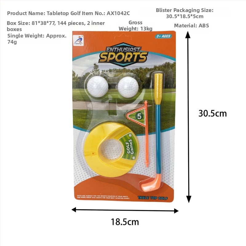 Set de jocuri de masă cu mingi: construcție din plastic; include mini fotbal, curling, tenis de masă și golf; ambalaj blister; potrivit pentru vârsta 15–35
