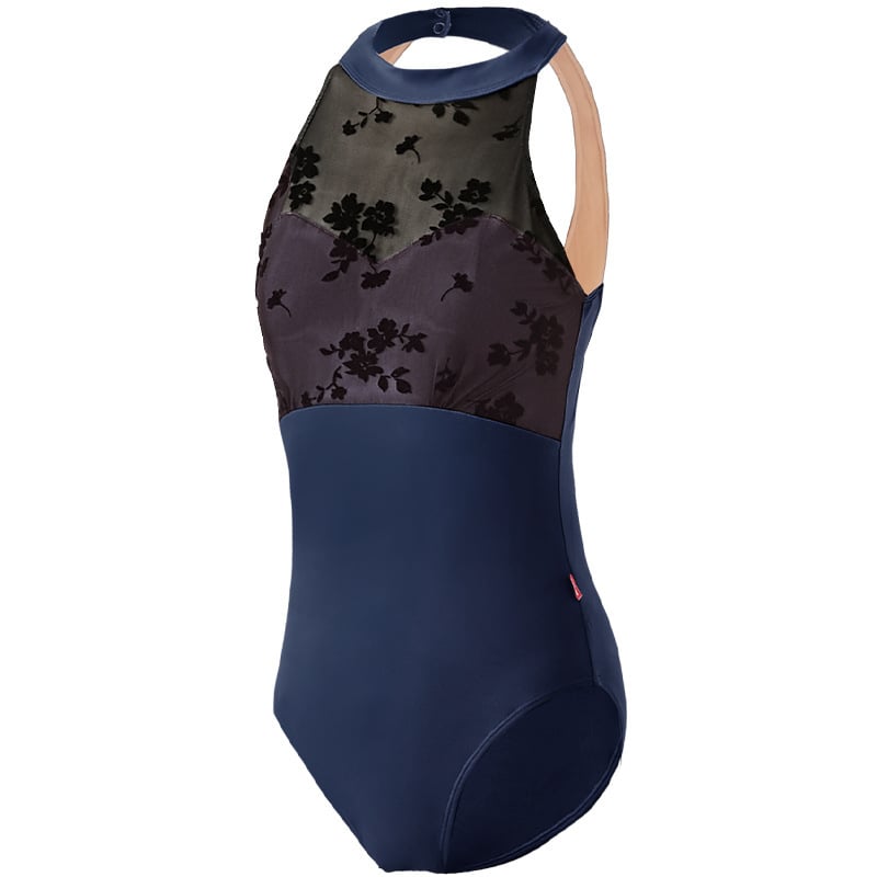 Μονόσωμη χωρίς μανίκια λεοτάρντ με ψηλό λαιμό για μπαλέτο και μοντέρνο χορό, σπάντεξ με επένδυση