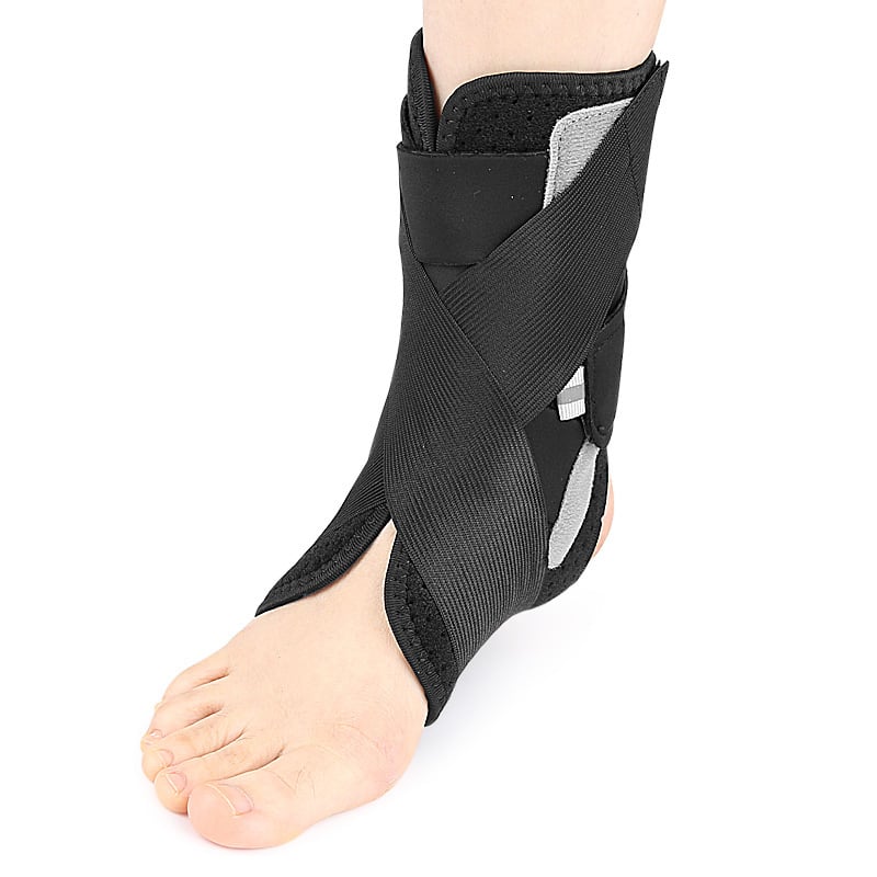 Susținere gleznă - elasticitate dublă, reglabilă și dinamică, material SBR, pentru alergare, ciclism și masaj de recuperare
