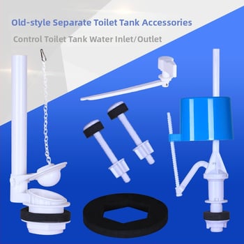 WC tartály bemeneti és lefolyó szelepek készlet — Mojia, PP anyag, öblítés üzemmód, modern minimál stílus