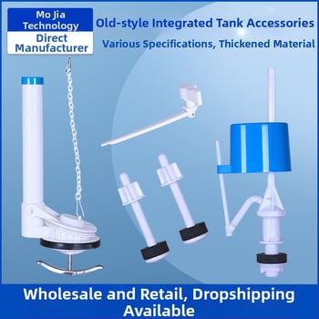 WC tartály bemeneti és lefolyó szelepek készlet — Mojia, PP anyag, öblítés üzemmód, modern minimál stílus