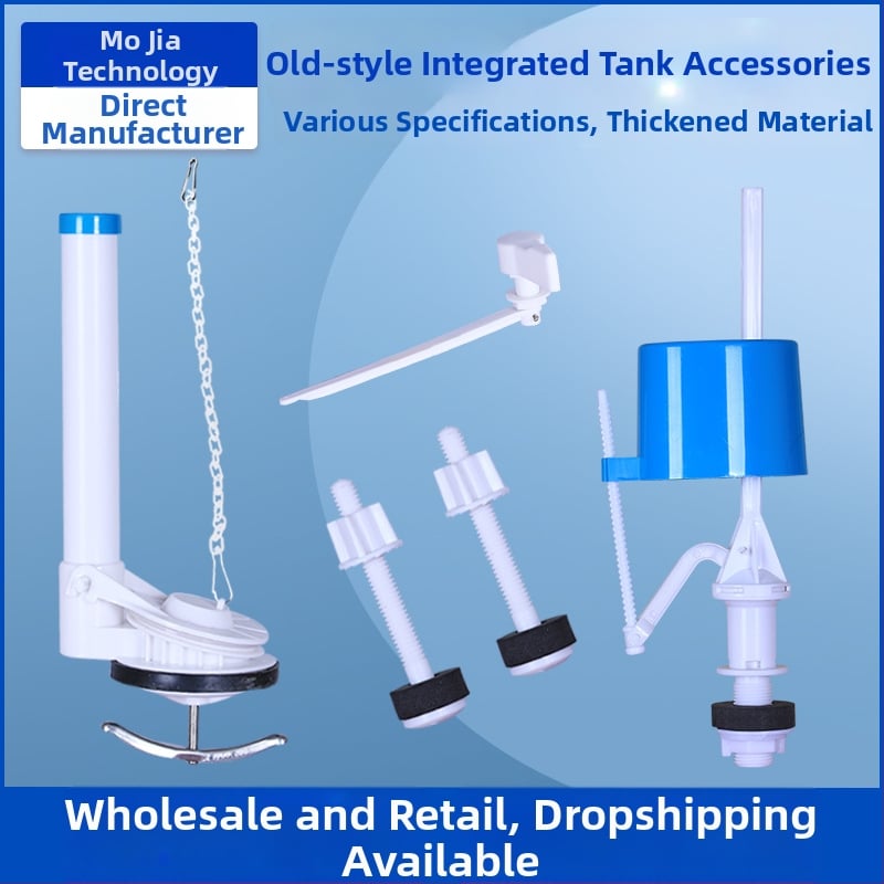 WC tartály bemeneti és lefolyó szelepek készlet — Mojia, PP anyag, öblítés üzemmód, modern minimál stílus