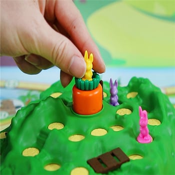 Nyúlcsapda társasjáték – műanyag, családi játék, fejleszti a szellemi fejlődést és a finom motorikát, interaktív játék, 4–61 éveseknek