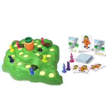 Nyúlcsapda társasjáték – műanyag, családi játék, fejleszti a szellemi fejlődést és a finom motorikát, interaktív játék, 4–61 éveseknek