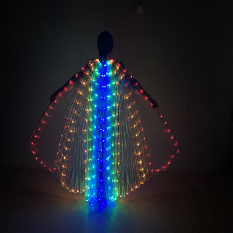 LED világító szárnyak Belly Dance köpeny — uniszex, poliészter keverék (80%), kémiai rostok keveréke