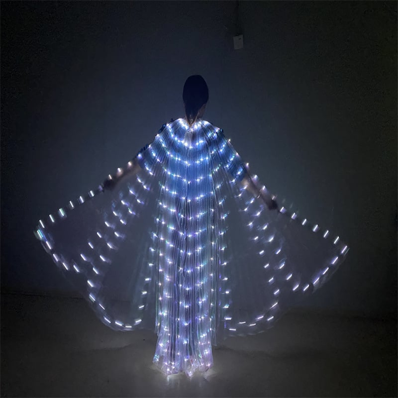LED világító szárnyak Belly Dance köpeny — uniszex, poliészter keverék (80%), kémiai rostok keveréke