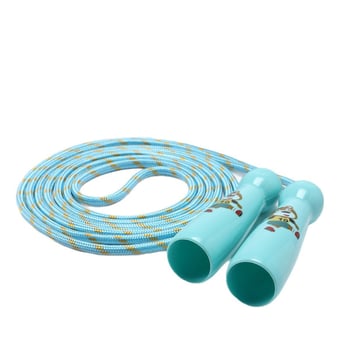 Gyermek ugrókötél – pamut kötélből és ABS markolatokkal, versenyekhez, 5–15 éveseknek, eredet: Kína.