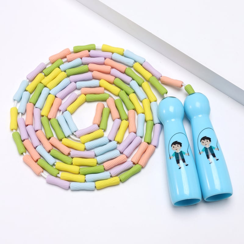 Gyermek ugrókötél – pamut kötélből és ABS markolatokkal, versenyekhez, 5–15 éveseknek, eredet: Kína.