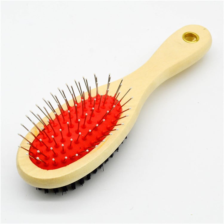 Kétoldalas fém ápoló fésű macskáknak és kutyáknak, masszázs funkcióval, laza szőr eltávolítása és a szőrzet simítása