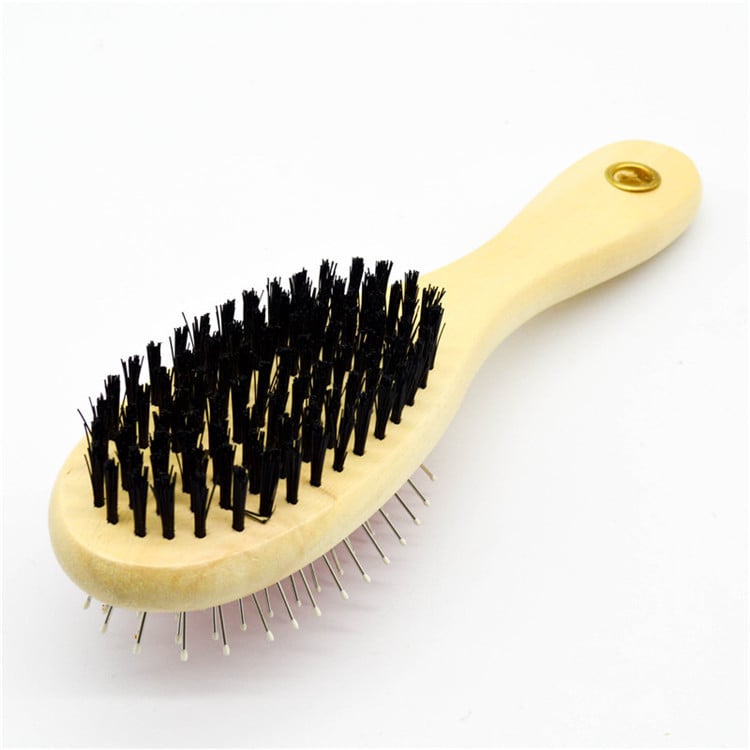 Kétoldalas fém ápoló fésű macskáknak és kutyáknak, masszázs funkcióval, laza szőr eltávolítása és a szőrzet simítása