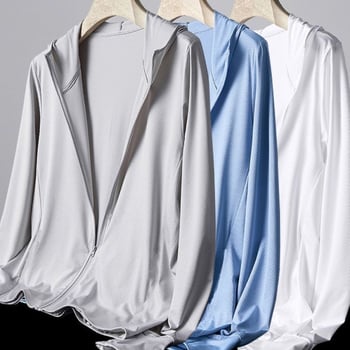 Kapucnis nyári napvédő hálós külső felső, 90% poliészter, cipzár, oldalsó zsebek