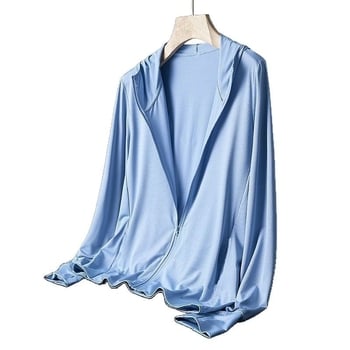 Kapucnis nyári napvédő hálós külső felső, 90% poliészter, cipzár, oldalsó zsebek