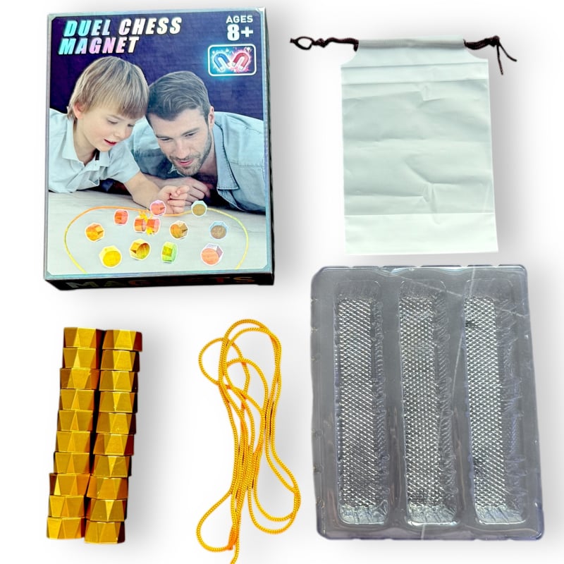 Mágneses sakk-puzzle játék — mágneses vonzás, új forma, egyszerű játékmód, interaktív agyi edzés 7–14 és 15–35 éveseknek