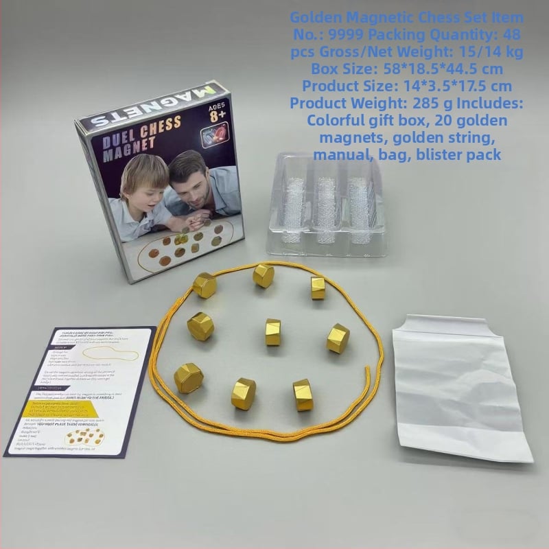 Mágneses sakk-puzzle játék — mágneses vonzás, új forma, egyszerű játékmód, interaktív agyi edzés 7–14 és 15–35 éveseknek