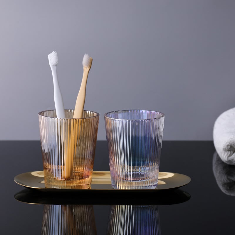Üveg fogkefetartó pohár, skandináv stílusú, szállodai és otthoni használatra