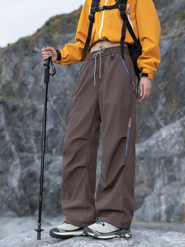 Jack Chuan Yang Kültéri túranadrág – gyorsan száradó, légáteresztő, szélálló, lazán szabott, kötőfűzővel záródó