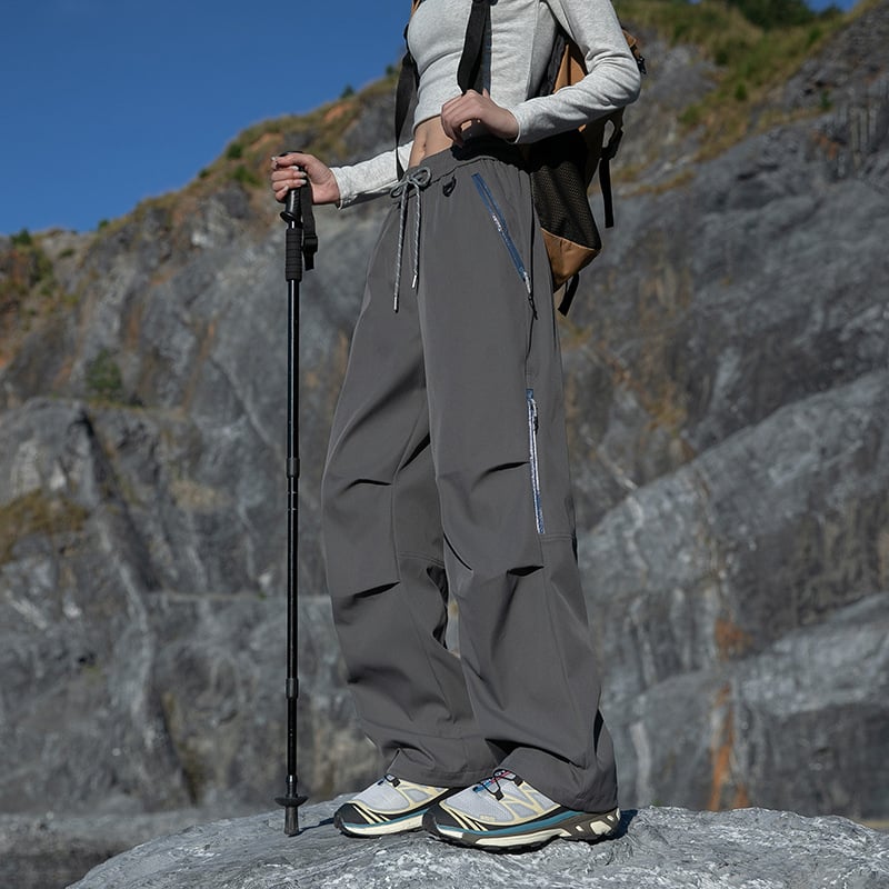 Jack Chuan Yang Kültéri túranadrág – gyorsan száradó, légáteresztő, szélálló, lazán szabott, kötőfűzővel záródó