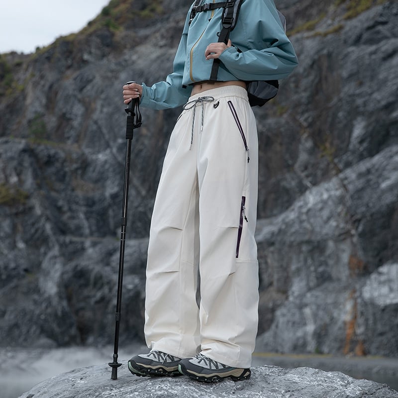 Jack Chuan Yang Kültéri túranadrág – gyorsan száradó, légáteresztő, szélálló, lazán szabott, kötőfűzővel záródó