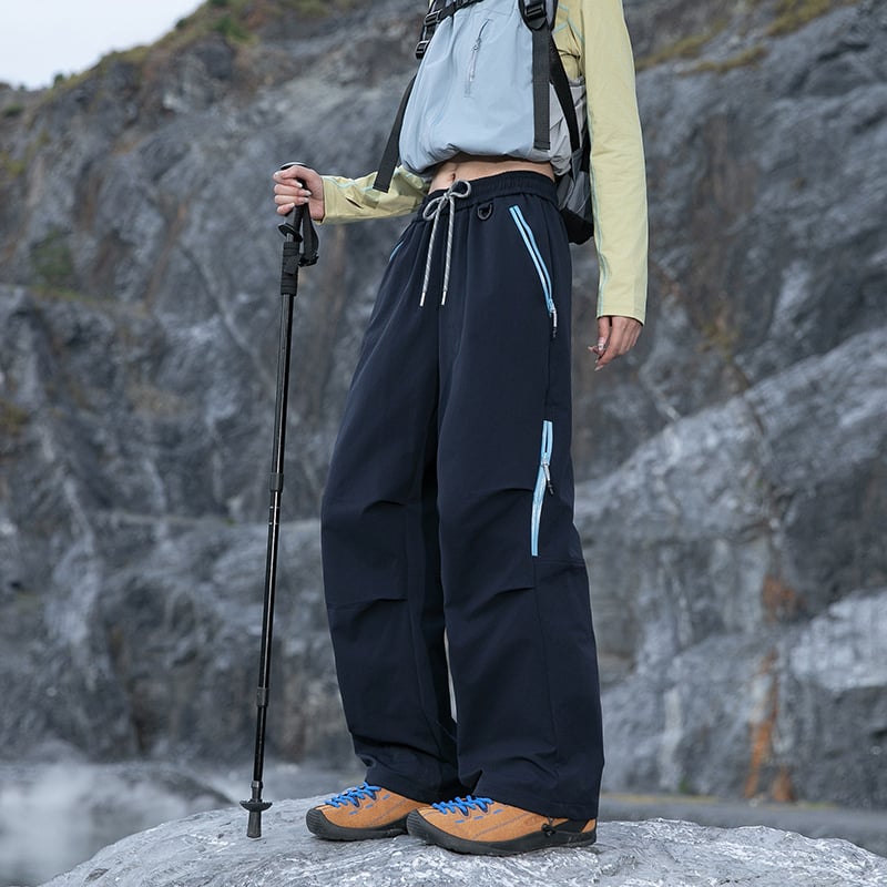 Jack Chuan Yang Kültéri túranadrág – gyorsan száradó, légáteresztő, szélálló, lazán szabott, kötőfűzővel záródó